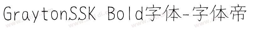 GraytonSSK Bold字体字体转换